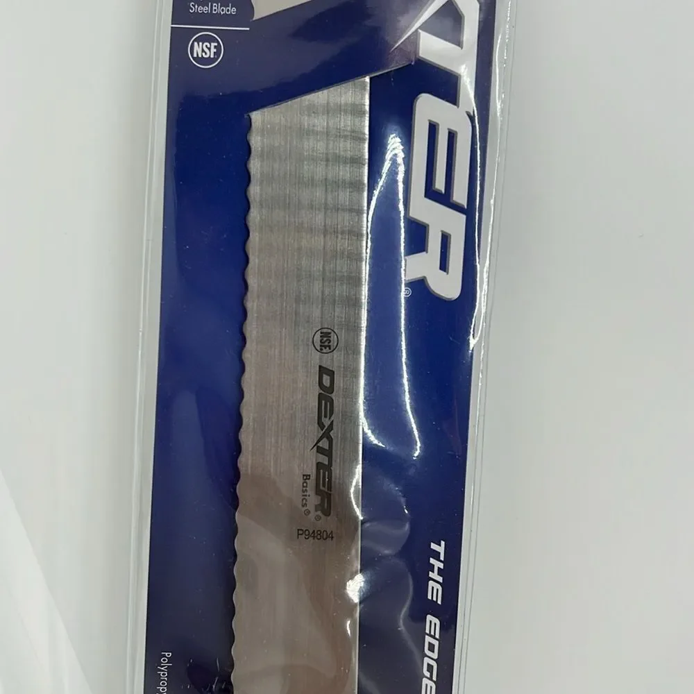 Dexter Basics P94804 10” Scalloped Slicer Kitchen Knife. Carbon Steel. NEW!!!!!!